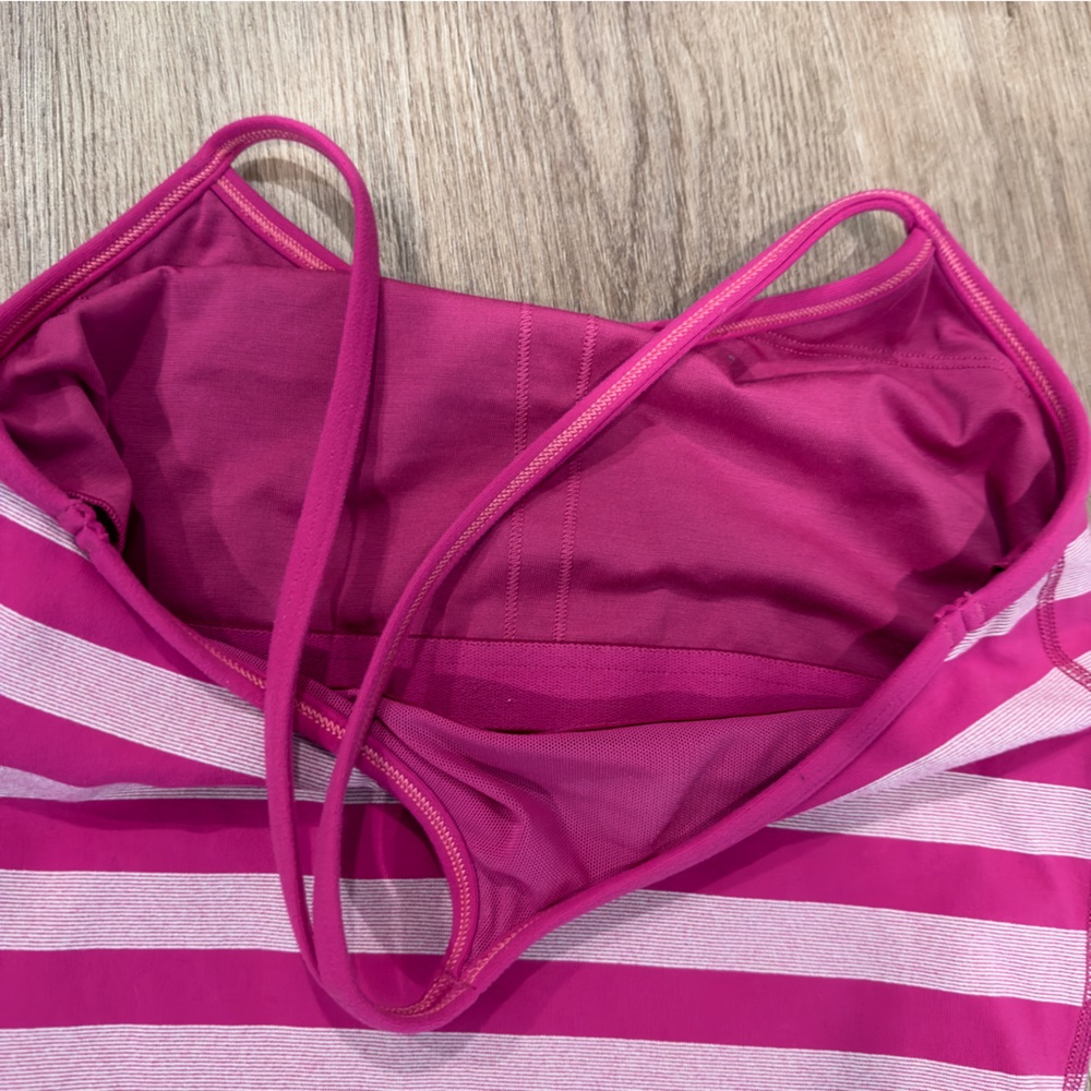 Lululemon Power Y Tank Raspberry Stripe - Picture 8 of 9